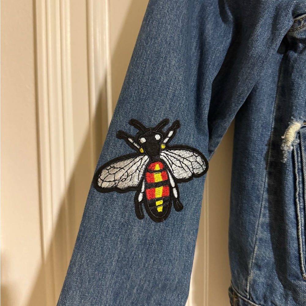 Caffeine small luxury patch Jean jacket - image 4